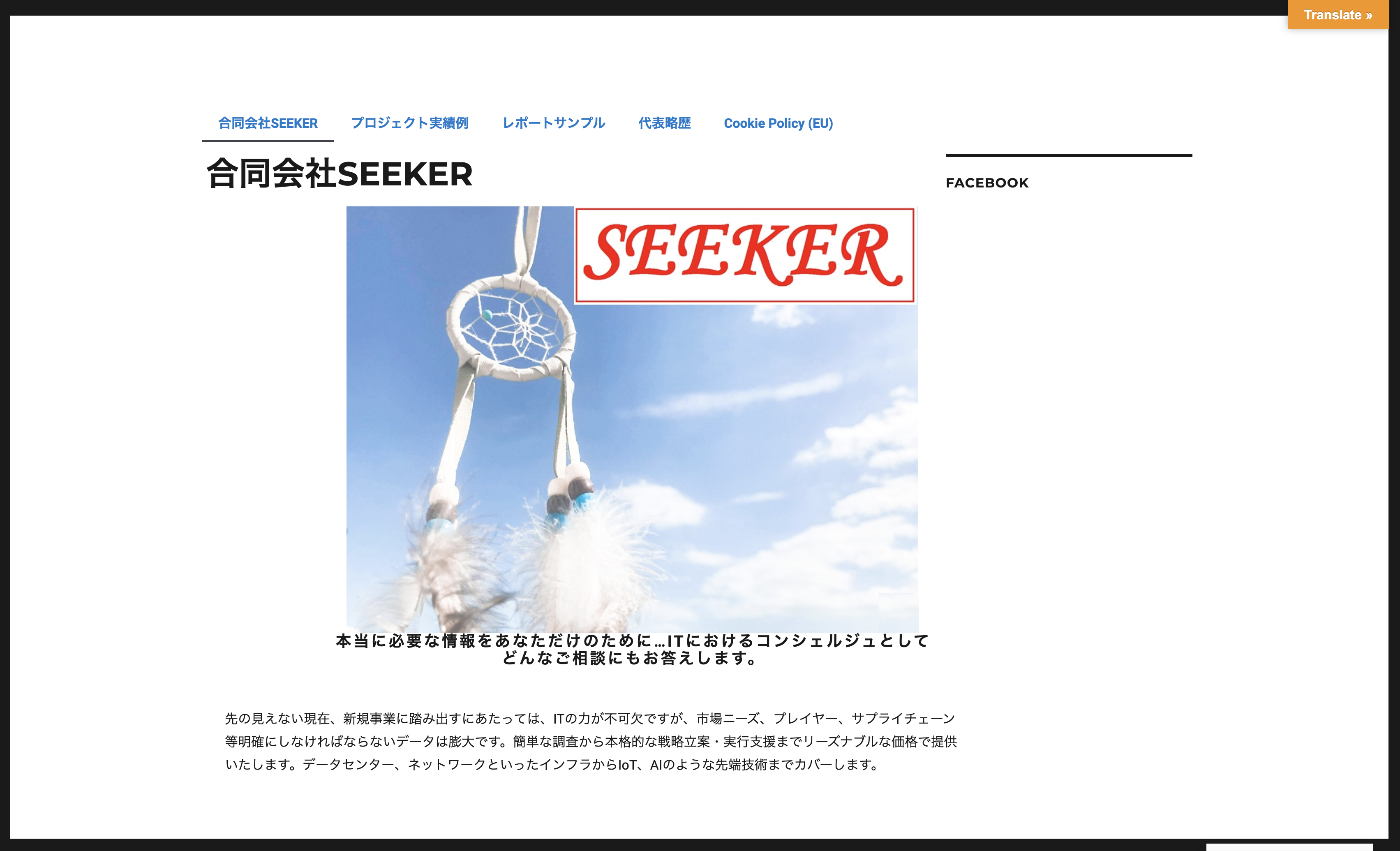 合同会社SEEKERの合同会社SEEKER:コンサルティングサービス